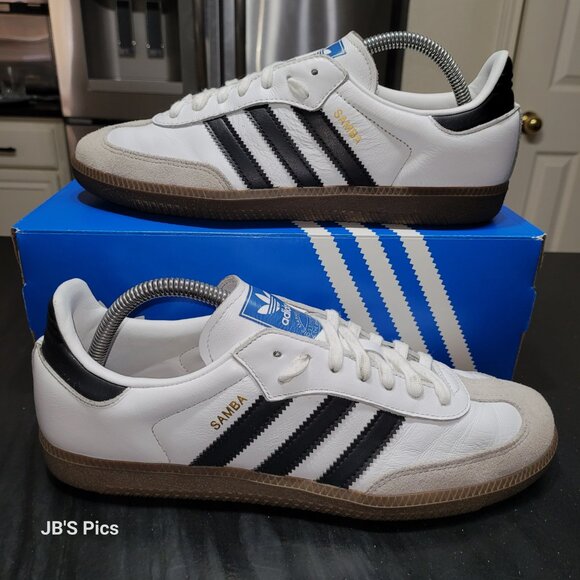 Adidas Samba OG Originals Cloud White Core Black Gum IG9030 Womens PREOWNED - Picture 6 of 16